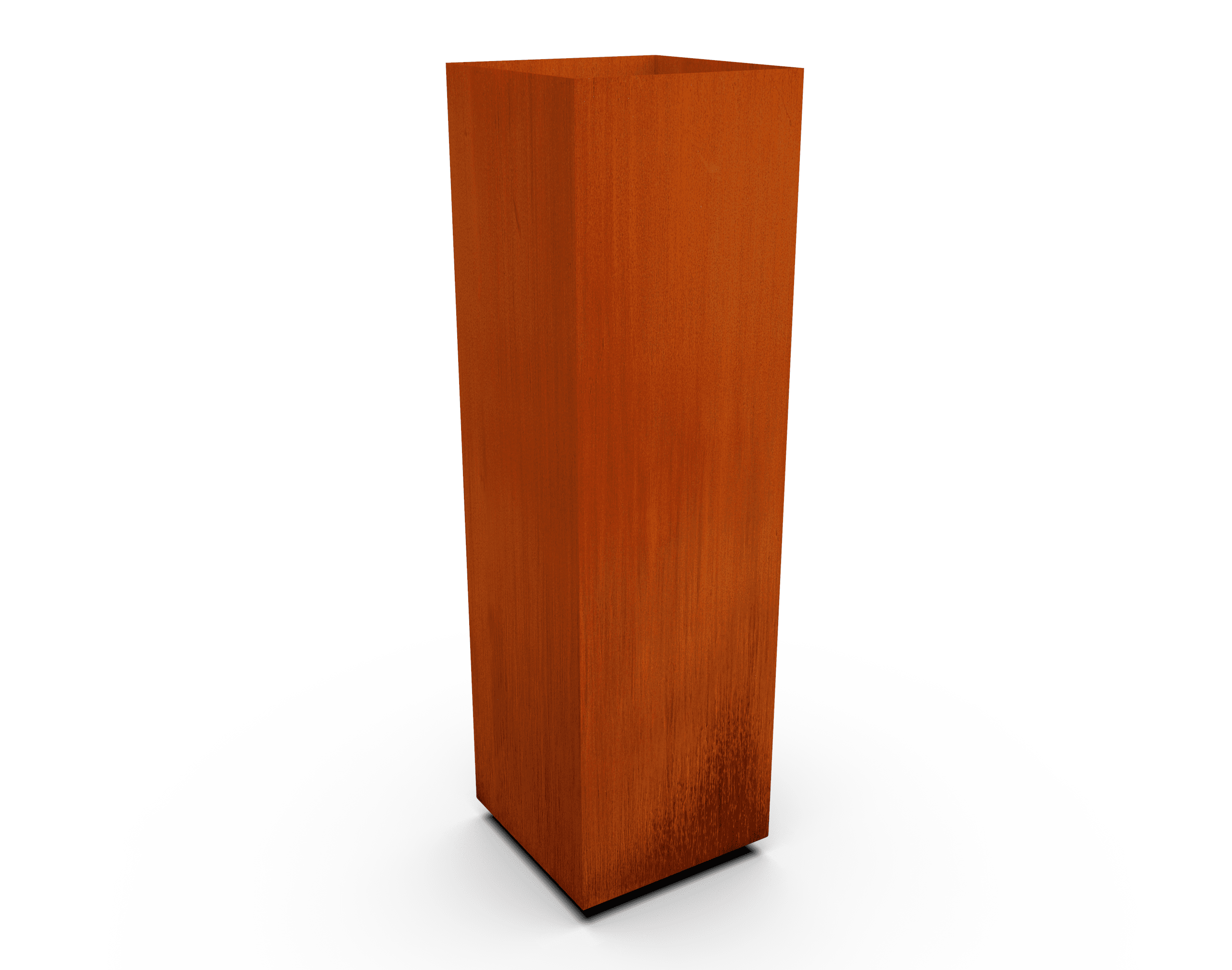 Corten Steel Tall Cube Planter