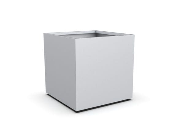 aluminum square silver planter