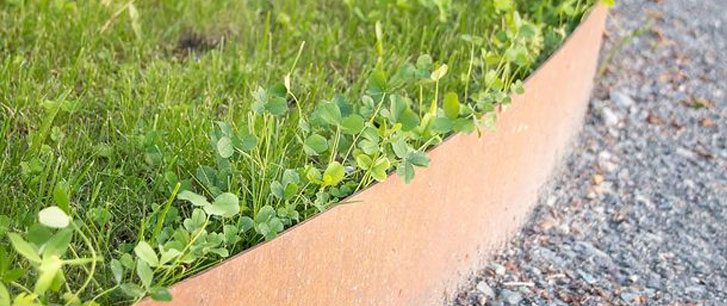 corten steel pathway edge